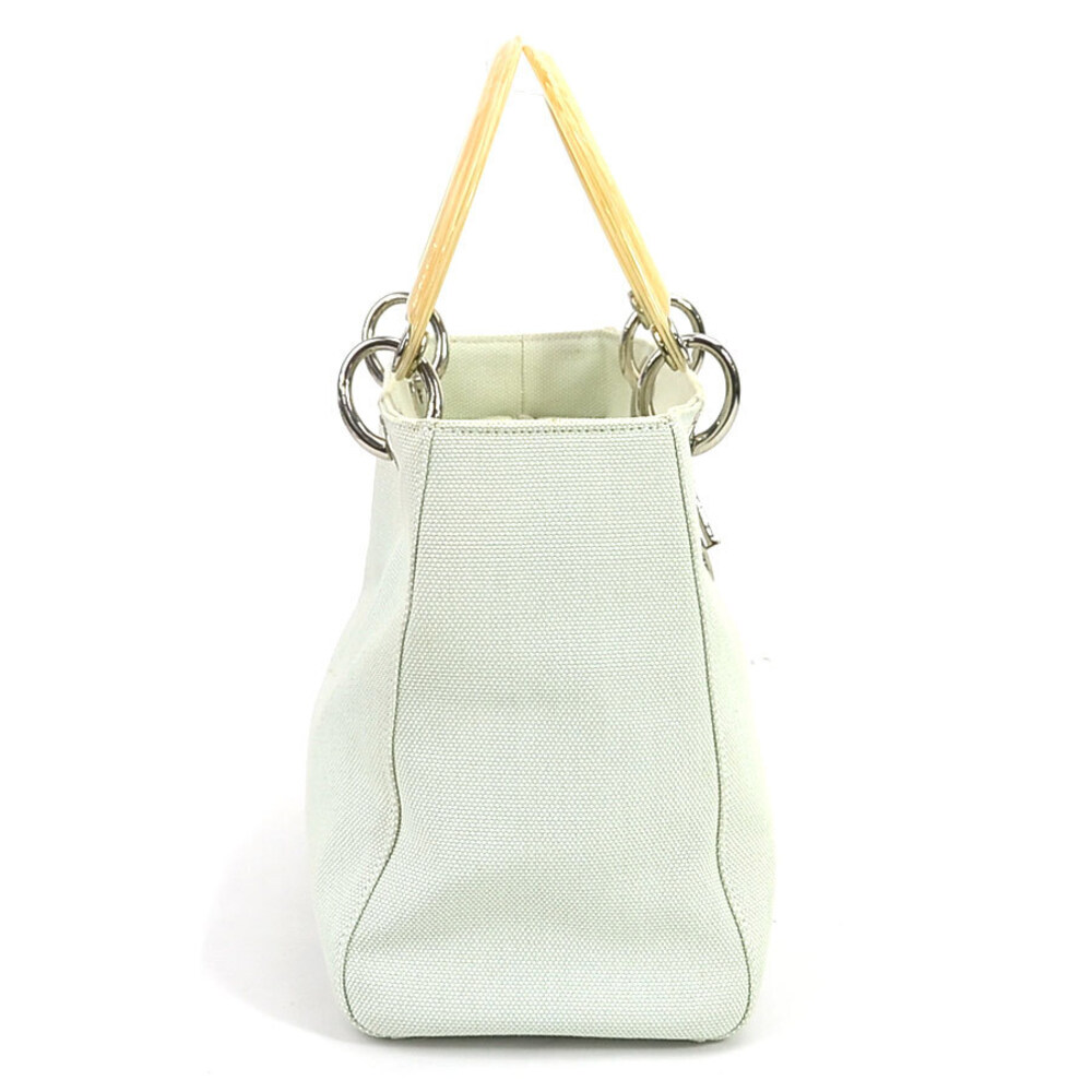 Christian Dior Lady Dior Canvas Shoulder Bag Green Orange - Picture 2 of 5